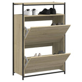 VidaXL Schuhschrank 75x34x112 cm Holzwerkstoff Sonoma-Eiche
