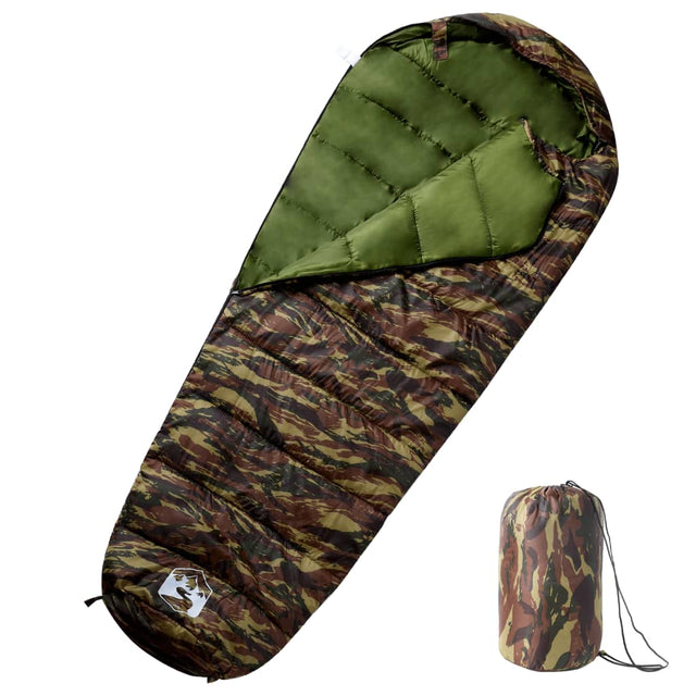 VidaXL Schlafsack Mumie für Erwachsene Camping 3 Jahreszeiten