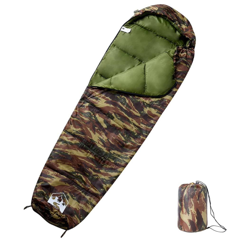 VidaXL Schlafsack Mumie für Erwachsene Camping 3 Jahreszeiten