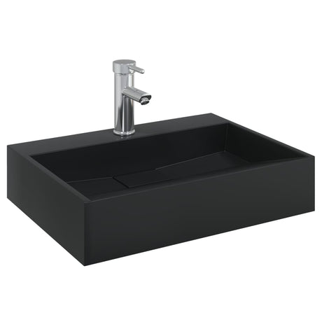 Vidaxx Waschbecken 50x38x11 cm Mineralgussmarmor mattschwarz