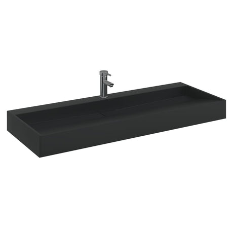 Vidaxx Waschbecken 120x46x11 cm Mineralgussmarmor mattschwarz