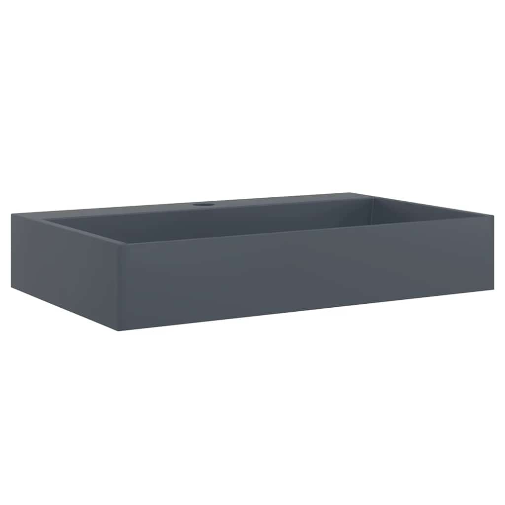Vidaxx Waschbecken 60x38x11 cm Mineralguss Marmorguss Anthrazit