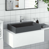 Vidaxx Waschbecken 60x38x11 cm Mineralguss Marmorguss Anthrazit