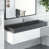 VidaXL Waschbecken 120x46x11 cm Mineralguss Marmorguss Anthrazit