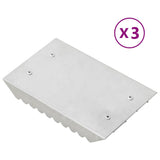 VidaXL Striegel 3 Stück Aluminium silberfarben