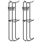 VidaXL Hindernishalter 2 Stk. Stahl schwarz