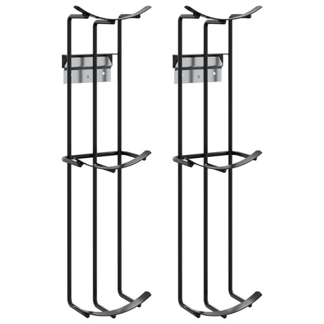 VidaXL Hindernishalter 2 Stk. Stahl schwarz