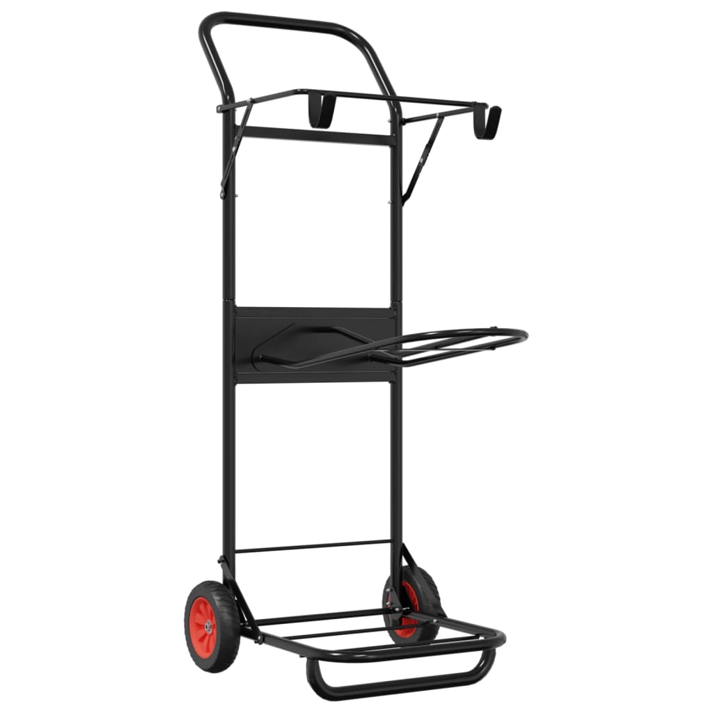 VidaXL Sattelwagen klappbarer Stahl schwarz