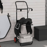 VidaXL Sattelwagen klappbarer Stahl schwarz