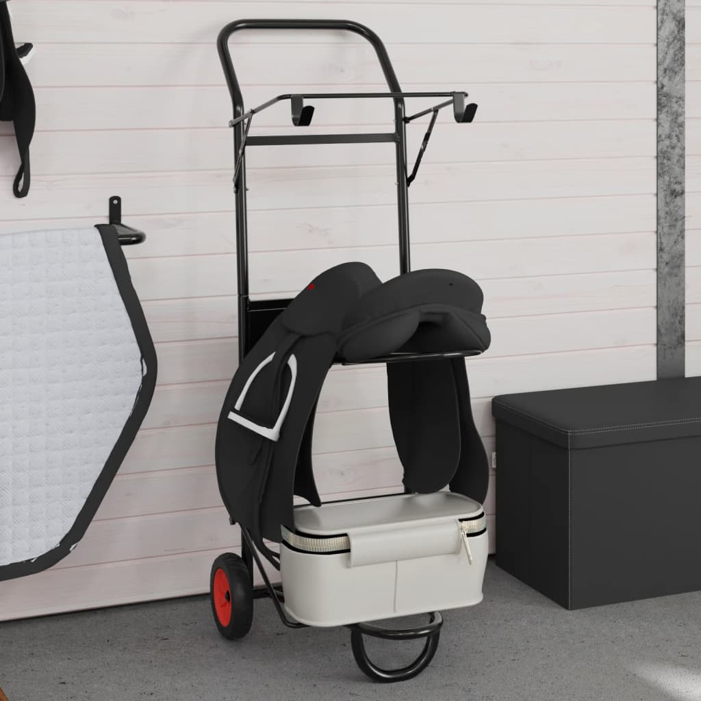 VidaXL Sattelwagen klappbarer Stahl schwarz
