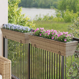 VidaXL Pflanzgefäße 2 Stk. mit Haken Poly Rattan Grau