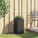 Vidaxx Pflanzgefäß 30x30x60 cm Polyrattan schwarz