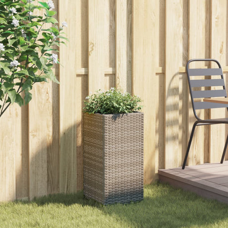 Vidaxx Pflanzgefäß 30x30x60 cm Polyrattan grau