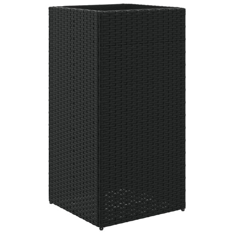 Vidaxx Pflanzgefäß 40x40x80 cm Polyrattan schwarz