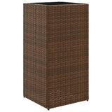 Vidaxx Pflanzgefäß 40x40x80 cm Polyrattan braun