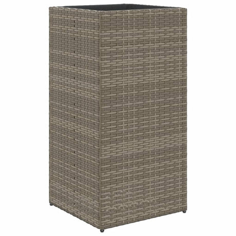 Vidaxx Pflanzgefäß 40x40x80 cm Polyrattan grau