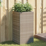 Vidaxx Pflanzgefäß 40x40x80 cm Polyrattan grau
