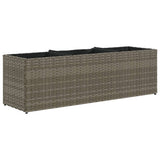Vidaxx Pflanzgefäß mit 3 Töpfen 105x30x32 cm Polyrattan grau