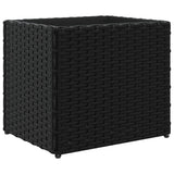 Vidaxx Pflanzgefäß 36x30x32 cm Polyrattan schwarz