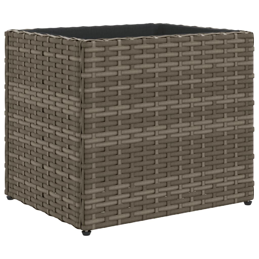 Vidaxx Pflanzgefäß 36x30x32 cm Polyrattan grau