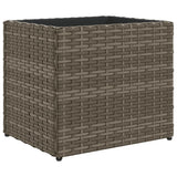 Vidaxx Pflanzgefäß 36x30x32 cm Polyrattan grau