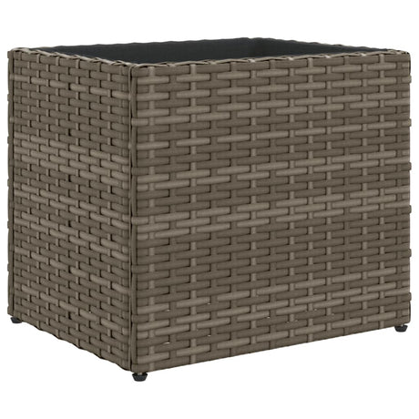 Vidaxx Pflanzgefäß 36x30x32 cm Polyrattan grau