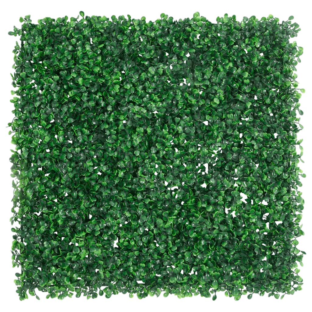 VidaXL Zaun mit Kunststrauch 24 Stück 50x50 cm Grün