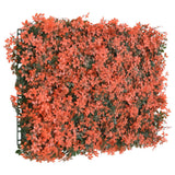 Vidaxxl Zaun mit künstlichem Ahornblatt 24 Stück 40x60 cm hellrot