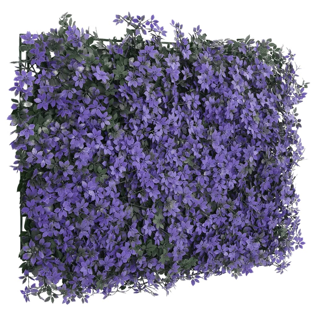Vidaxxl Zaun mit künstlichen Blättern 6 Stück 40x60 cm lila