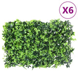Vidaxxl Zaun mit künstlichen Blättern 6 Stück 40x60 cm grün