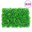Vidaxxl-Zaun mit künstlichem Farnblatt 24 Stück 40x60 cm grün