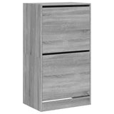 VidaXL Schuhschrank mit 2 klappbaren Schubladen 60x42x108 cm Grau Sonoma