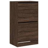 VidaXL Schuhschrank mit 2 Klappschubladen 60x42x108 cm, Farbe Eiche braun