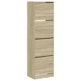VidaXL Schuhschrank mit 4 klappbaren Schubladen 60x42x204 cm Sonoma-Eiche