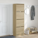 VidaXL Schuhschrank mit 4 klappbaren Schubladen 60x42x204 cm Sonoma-Eiche