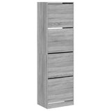 VidaXL Schuhschrank mit 4 Klappschubladen 60x42x204 cm Sonomagrau