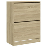VidaXL Schuhschrank mit 2 klappbaren Schubladen 80x42x108 cm Sonoma-Eiche