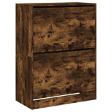 VidaXL Schuhschrank mit 2 klappbaren Schubladen 80x42x108 cm Räuchereiche