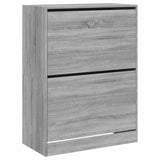 VidaXL Schuhschrank mit 2 Klappschubladen 80x42x108 cm Sonomagrau