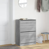VidaXL Schuhschrank mit 2 Klappschubladen 80x42x108 cm Sonomagrau