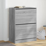 VidaXL Schuhschrank mit 2 Klappschubladen 80x42x108 cm Sonomagrau