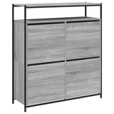 VidaXL Schuhschrank mit 4 klappbaren Schubladen 100x34x112 cm graue Sonoma-Eiche
