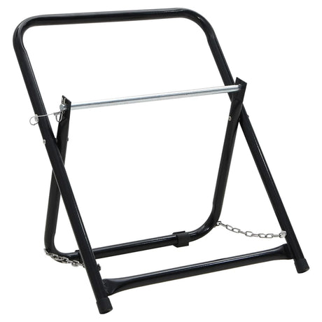 VidaXL Schlauchtrommelwagen 48 cm 45 kg pulverbeschichteter Stahl schwarz