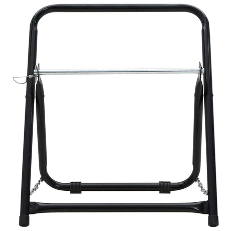 VidaXL Schlauchtrommelwagen 48 cm 45 kg pulverbeschichteter Stahl schwarz