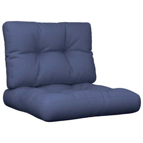 Vidaxx Palettenkissen-Set 60x40x12 cm Stoff Marineblau