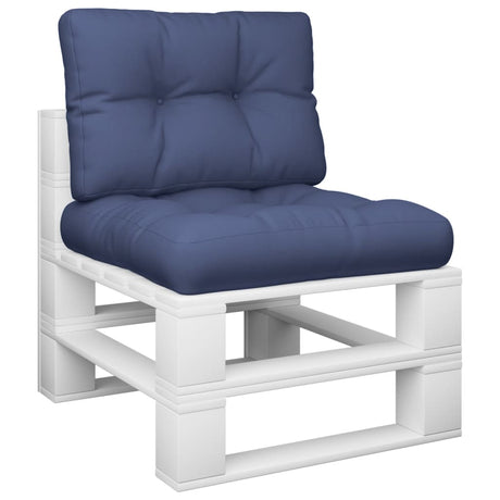 Vidaxx Palettenkissen-Set 60x40x12 cm Stoff Marineblau