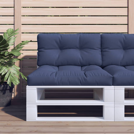 Vidaxx Palettenkissen-Set 70x40x12 cm Stoff Marineblau