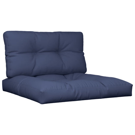 VidaXL Palettenkissen 2 Stück Stoff Marineblau