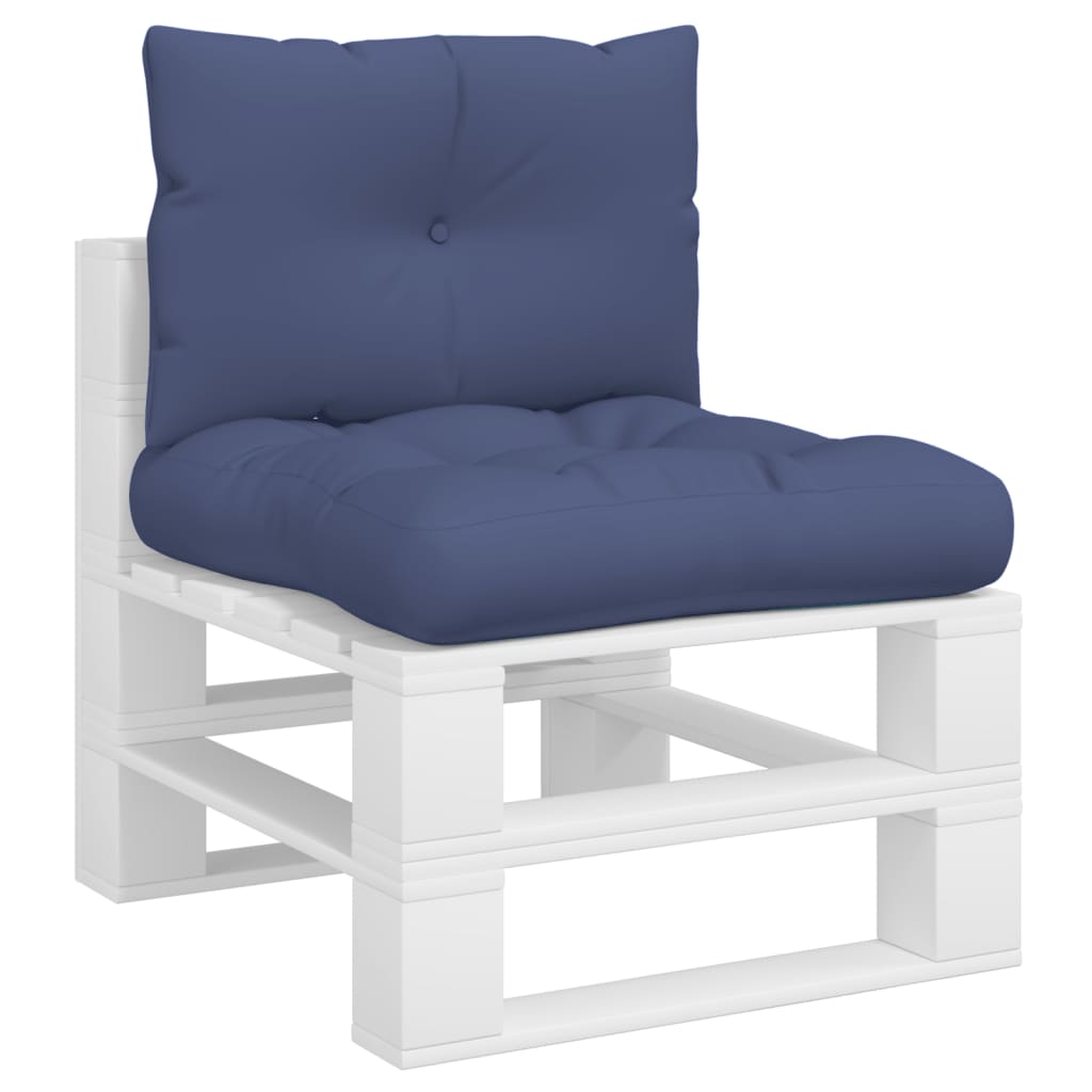 Vidaxx Palettenkissen-Set 60x38x13 cm Stoff Marineblau