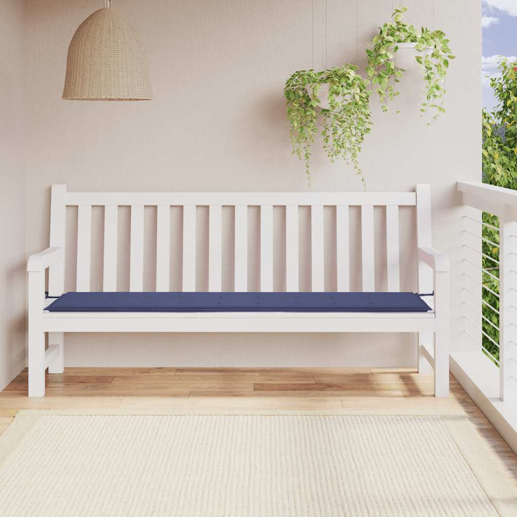 Vidaxx Gartenbankauflage 200x50x4 cm Oxford-Stoff Marineblau